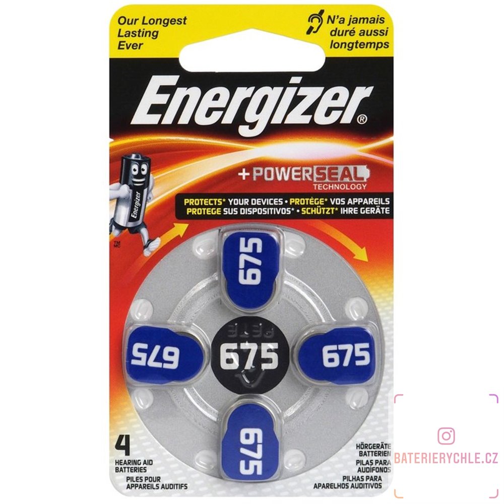 Baterie do naslouchadel Energizer 675 (PR44) 4ks, blistr