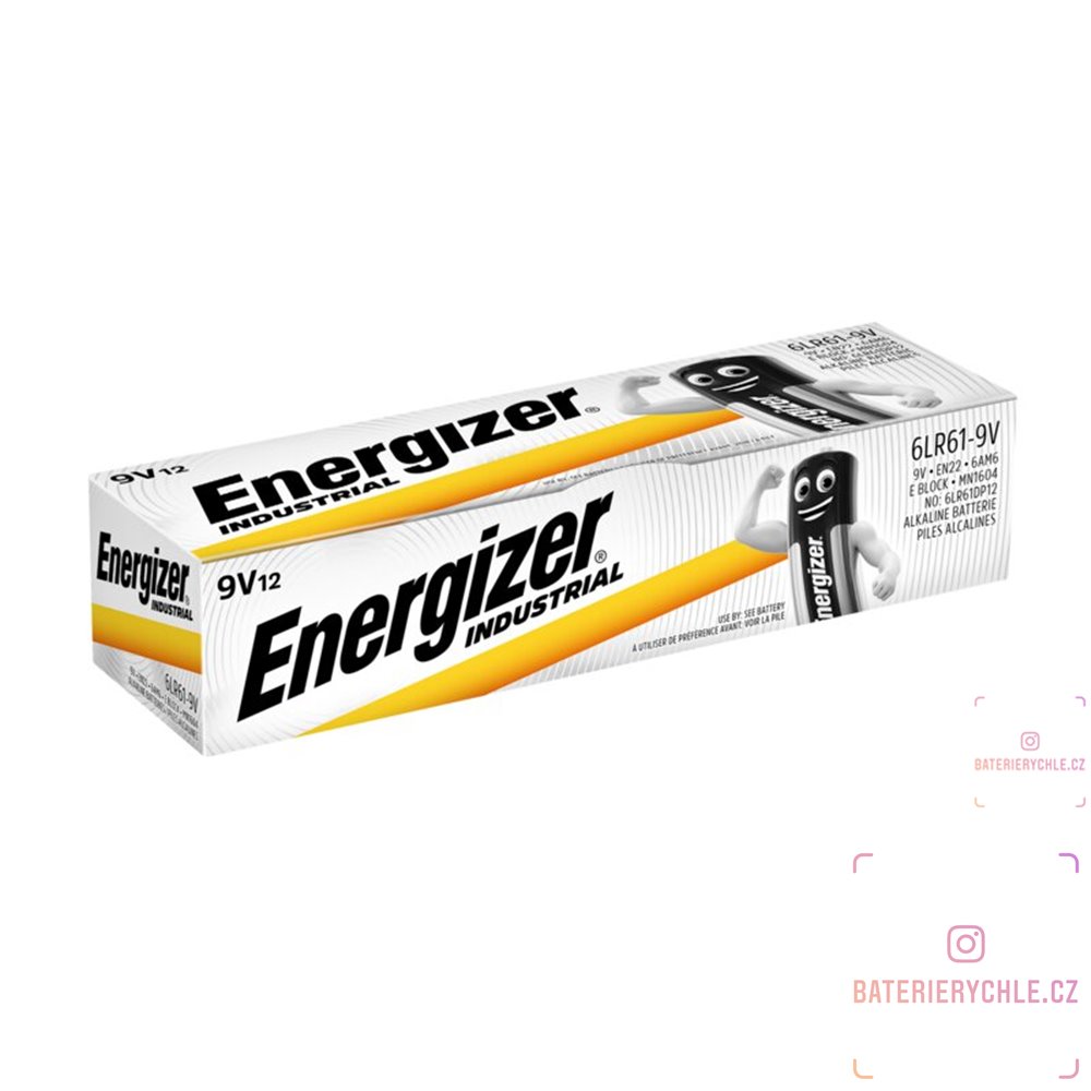 Baterie Energizer Industrial 6LR61 9V 12ks, box