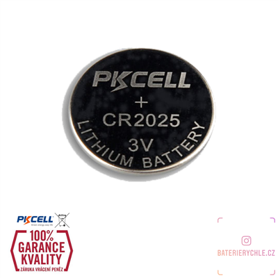 CR2025 Knoflíková baterie PKCell, 3V, 150mAh, lithiová