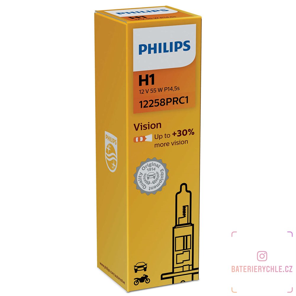 Autožárovka Philips VISION 12258PRC1-IMS H1, 12 V 55 W, 1ks