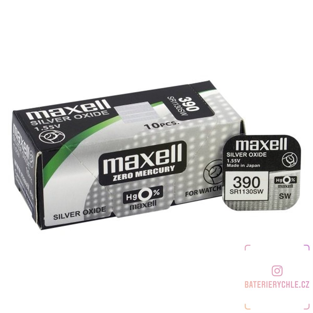 Hodinková baterie MAXELL 390,389,G10 (SR1130SW) 1ks, blistr