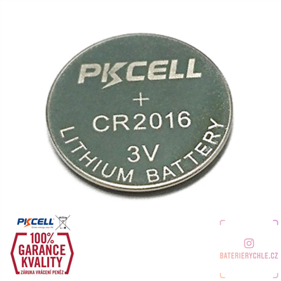 CR2016 Knoflíková baterie PKCell, 3V, 75mAh, lithiová