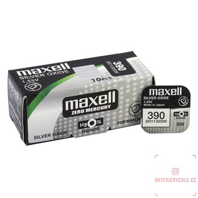 Hodinková baterie MAXELL 390,389,G10 (SR1130SW) 1ks, blistr