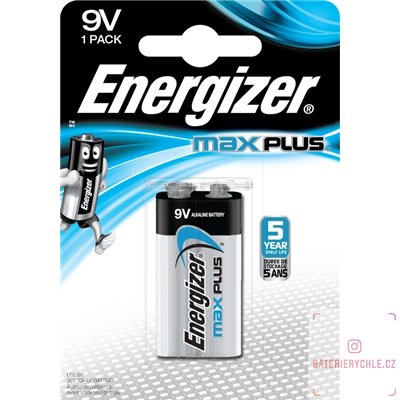 Baterie Energizer Max Plus 6LR61 9V 1ks, blistr