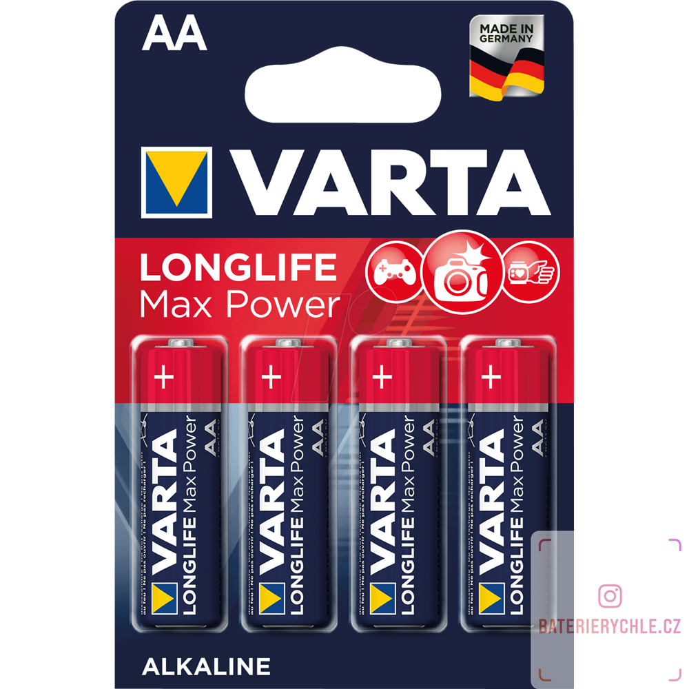 Baterie Varta LongLife Max Power AA 4ks, blistr 4706101404